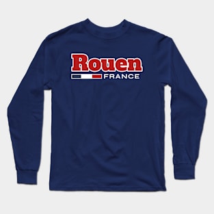 Rouen France Retro Long Sleeve T-Shirt